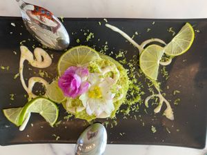 Here’s a festive way to serve key lime. at Pure Food and Juice in Tulsa