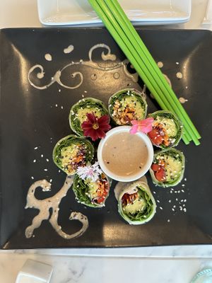 Back to my favorite restaurant for dragon rolls    at Pure Food and Juice in Tulsa