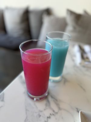 Dragon water and ocean water   at Pure Food and Juice in Tulsa