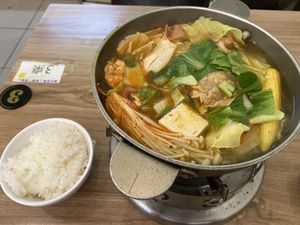 Ma la spicy hotpot, comes with rice  at Quán Zhēn SùShí 全真素食 in Taipei