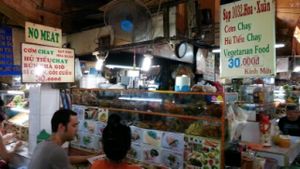 The 'restaurant' at Hoa-Xuan Food Stall at Ben Thanh Market in Ho Chi Minh City
