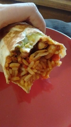 spicy bean burrito  at Bia Kitchen Vegan Diner - Food Stall in Norwich