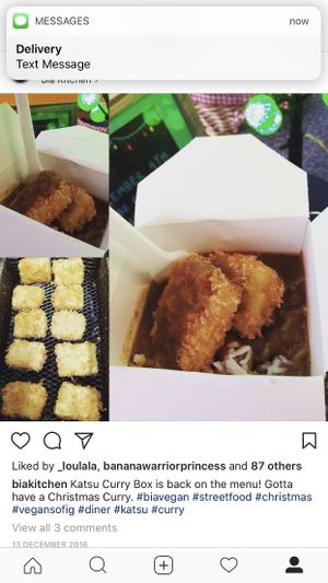 Katsu Curry Box.  at Bia Kitchen Vegan Diner - Food Stall in Norwich