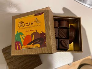 Assorted chocolates  at Ara Chocolat in Paris