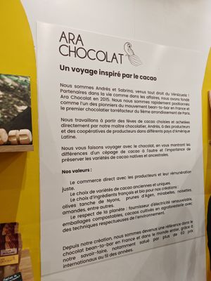 Chocolate travel at Ara Chocolat in Paris