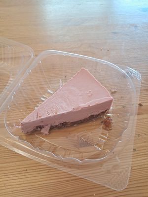 Strawberry Chz Cake at Half-Peach Bakery & Cafe in Louisville