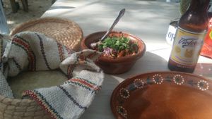 tacos, chorizo y queso at Charly's Vegan Tacos - Food Truck in Tulum