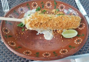 Elotes at Charly's Vegan Tacos - Food Truck in Tulum