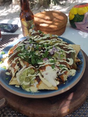 Machos Nachos at Charly's Vegan Tacos - Food Truck in Tulum
