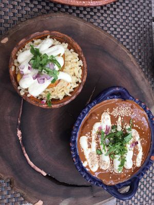 Enmoladas Poblanas  at Charly's Vegan Tacos - Food Truck in Tulum