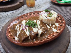 Enmoladas at Charly's Vegan Tacos - Food Truck in Tulum