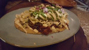 Huarache. Very good. at Charly's Vegan Tacos - Food Truck in Tulum