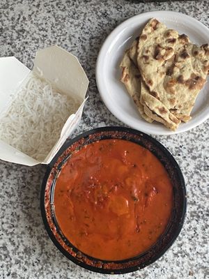 tofu masala with rice and tandoori roti  at Curry Leaves in Tampa