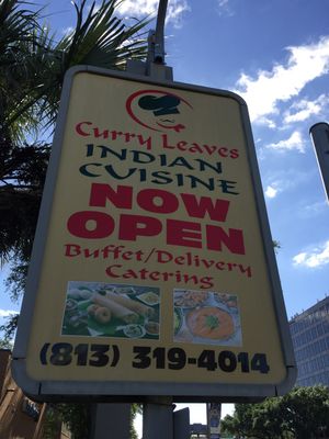 Advert  at Curry Leaves in Tampa
