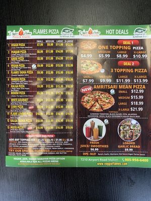Menu pt.1  at Veggie Flames in Mississauga