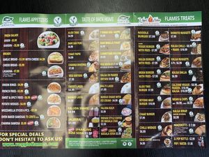 Menu pt. 2 at Veggie Flames in Mississauga