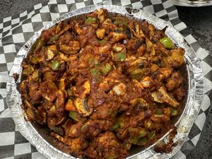 So Yummy.  Kalga chilli and Nan    at Veggie Flames in Mississauga