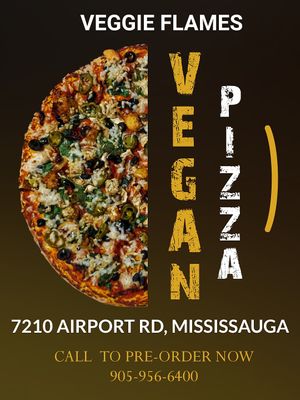 Delicious Vegan Pizza🍕 at Veggie Flames in Mississauga