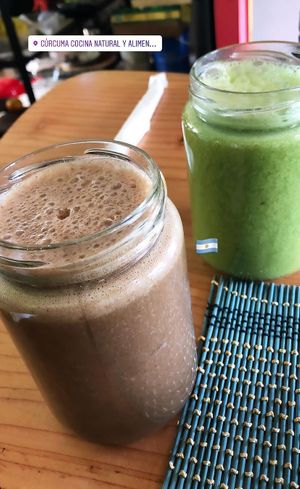 Fresh juices  at Curcuma in El Chalten