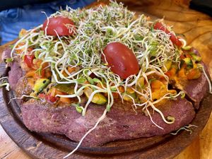 Dragon’s pizza  at Curcuma in El Chalten