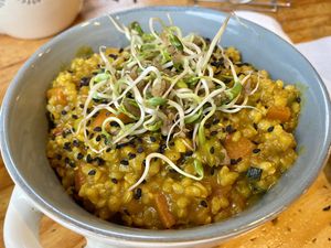 Pumpkin risotto   at Curcuma in El Chalten