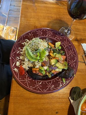 Stuffed eggplant   at Curcuma in El Chalten