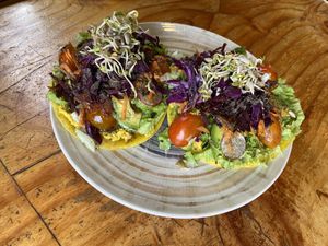 Vegan wrap! Yum!!!  at Curcuma in El Chalten