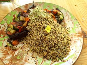 Eggplant dish at Curcuma in El Chalten