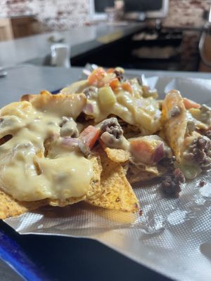 Nachos….impossible meat at Root in Lancaster