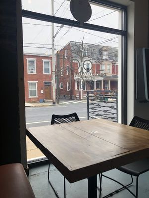 Table by the window   at Root in Lancaster