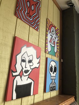 Fun artwork and relaxed atmosphere  at Root in Lancaster