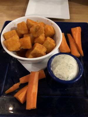 “Tofu Buffalo bites"  at Root in Lancaster