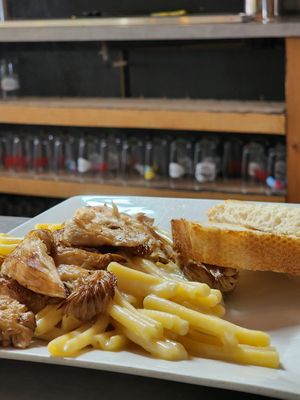 Mushroom pasta at Root in Lancaster