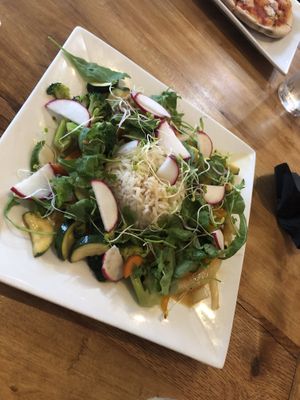 Stir fry- mix vegetables with with butternut squash sautéed with rice and ginger garlic sauce   at Root in Lancaster