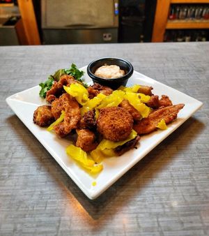 Breaded Trumpet Mushroom Scallops at Root in Lancaster