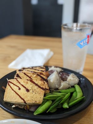 Tofu with mushroom salsa at Root in Lancaster