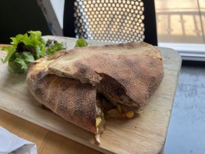 Pot pie calzone special  at Root in Lancaster