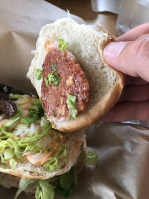 This patty size on the Big Mic actually made me laugh more than anything. Side note: did not taste good   at Root in Lancaster