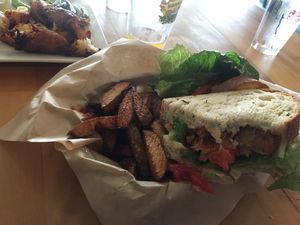 Po Boy sandwich at Root in Lancaster