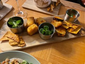 Vegan snacks  at Kohvik Must Puudel in Tallinn