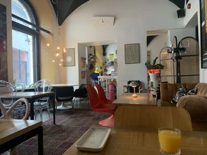 Inside Must Puudel  at Kohvik Must Puudel in Tallinn