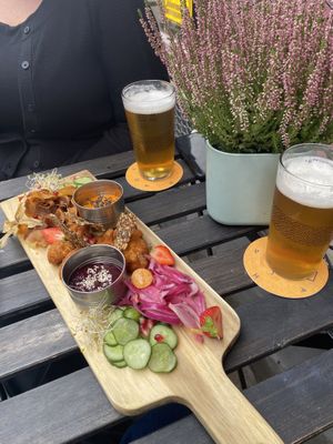 Vegan sharing board   at Kohvik Must Puudel in Tallinn