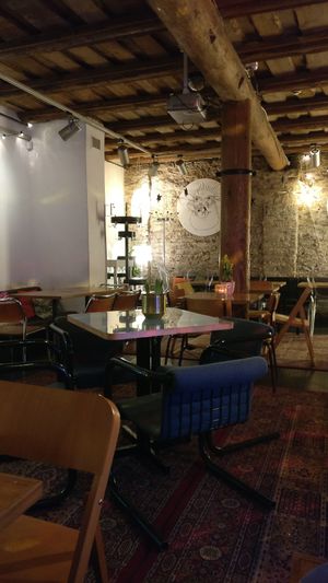 The place looked comfy at Kohvik Must Puudel in Tallinn