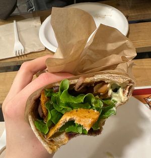 Gyros pita with Planted “chicken”  at Basilico Food - Via Massarenti in Bologna