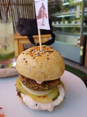 Burger  at Yogi Cafe - Zen Retreat in Koh Samui