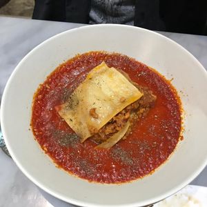 Lasagna at Mini Circular Bar in Valladolid