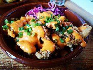 Karaage Mushrooms at Make No Bones in Sheffield