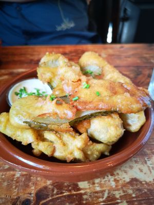 Fried Pickles at Make No Bones in Sheffield
