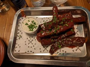 Vegan ribs at Make No Bones in Sheffield