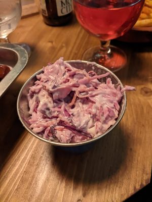 Vegan slaw at Make No Bones in Sheffield